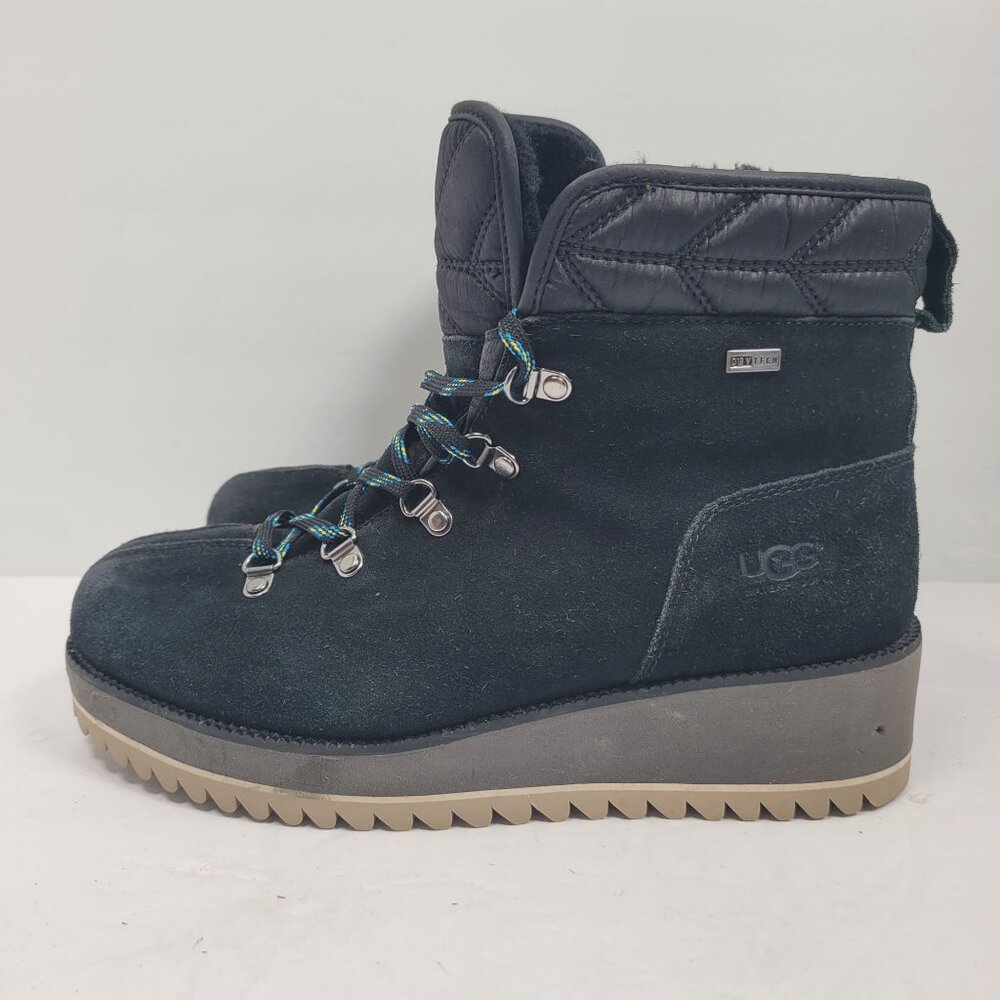 UGG Birch Women's Black Lace-Up Waterproof Ankle Boots S/N 1095712 US Size 8 - Picture 2 of 11